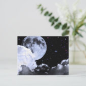 Moon en sterren briefkaart (Staand voorkant)