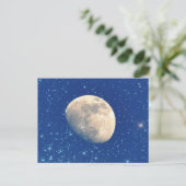 Moon en sterren briefkaart (Staand voorkant)