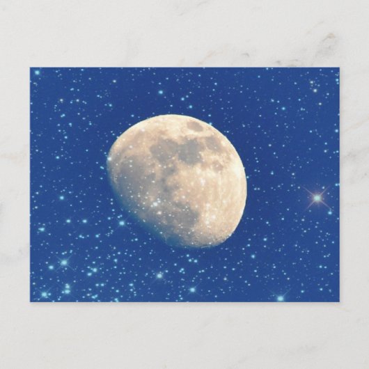 Moon en sterren briefkaart (Voorkant)