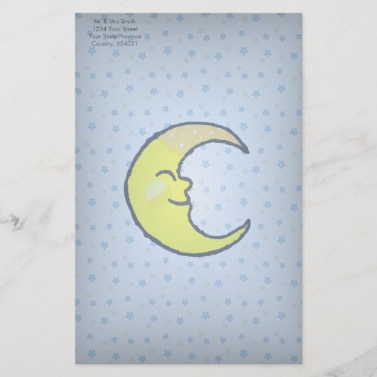 Moon en sterren briefpapier (Voorkant)