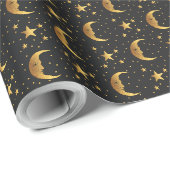 Moon en sterren cadeaupapier (Rol Hoek)