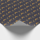 Moon en sterren cadeaupapier (Hoek)