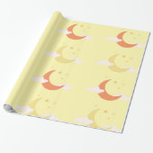 Moon en sterren cadeaupapier (Uitgerold)