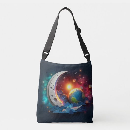 Moon en sterren crossbody tas (Voorkant)