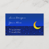 Moon en sterren Etching Visitekaartje (Voorkant)