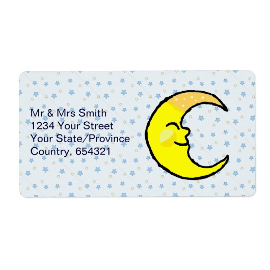 Moon en sterren etiket (Voorkant)