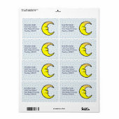 Moon en sterren etiket (Full Sheet)