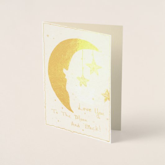 Moon en sterren folie kaarten (Voorkant)