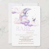 Moon en sterren Genderneutraal Baby shower Kaart (Voorkant)