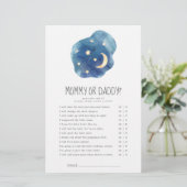 Moon en sterren Genderneutrale mama- en papa-spel (Staand voorkant)