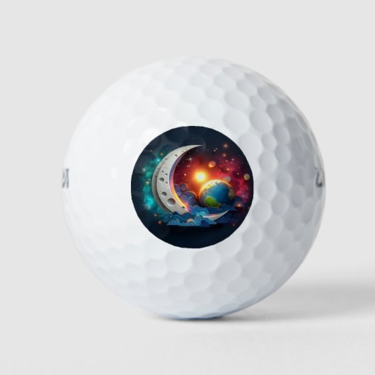 Moon en sterren golfballen (Voorkant)