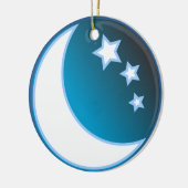 Moon en sterren keramisch ornament (Links)