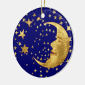 Moon en sterren keramisch ornament (Links)