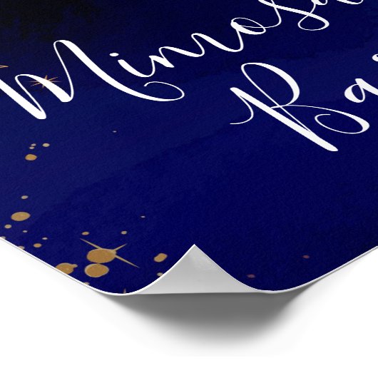 Moon en sterren mimosa bar sign poster (Hoek)