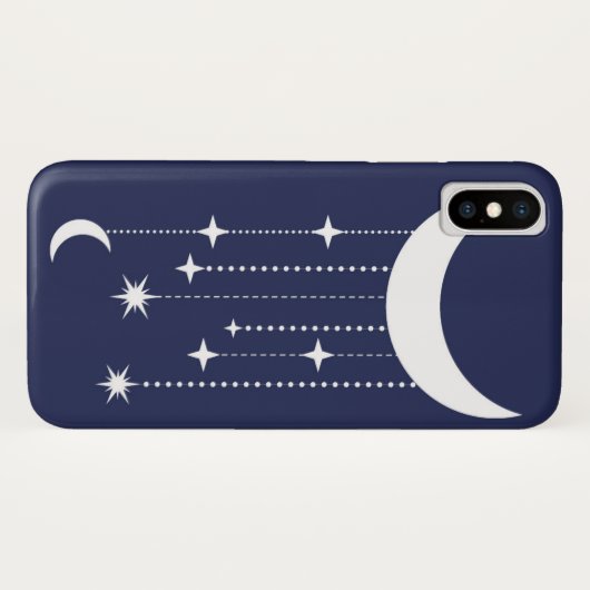 Moon en sterren paarse nachtelijke kralen Case-Mate iPhone case (Achterkant (horizontaal))