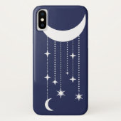 Moon en sterren paarse nachtelijke kralen Case-Mate iPhone case (Achterkant)