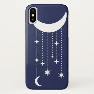 Moon en sterren paarse nachtelijke kralen Case-Mate iPhone case