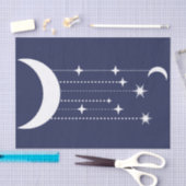 Moon en sterren paarse nachtelijke kralen tissuepapier (Craft)