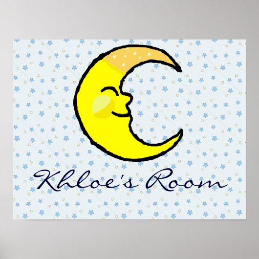 Moon en sterren poster (Voorkant)