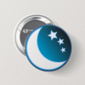 Moon en sterren ronde button 5,7 cm (Voorkant /achterkant)