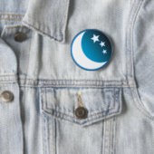 Moon en sterren ronde button 5,7 cm (In situ)