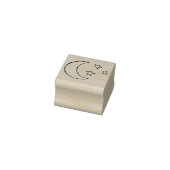 Moon en sterren rubberstempel (Stempel)