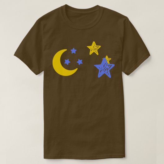 Moon en sterren t-shirt (Design voorkant)