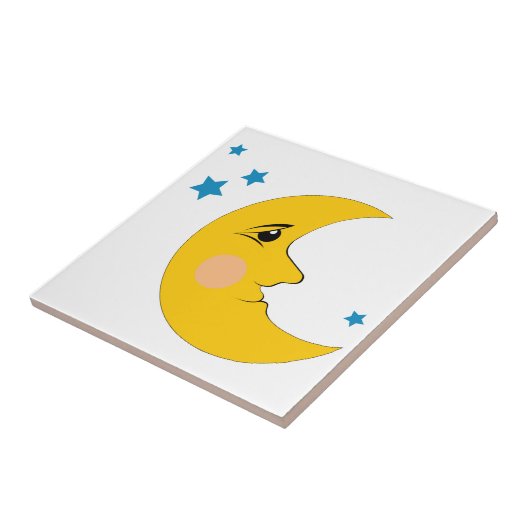 Moon en sterren tegeltje (Zijkant)