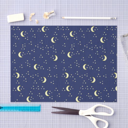 Moon en sterren tissuepapier (Craft)