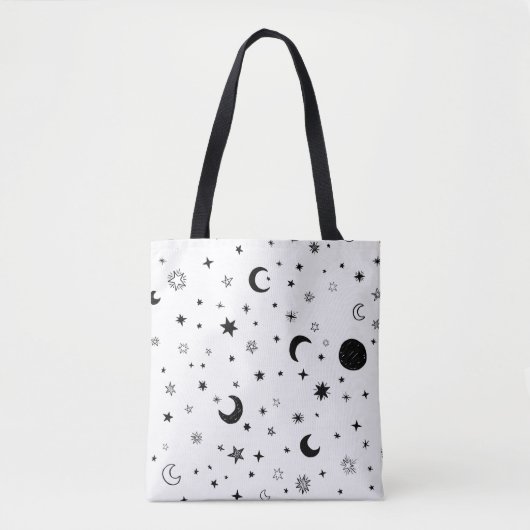 Moon en sterren tote bag (Voorkant)