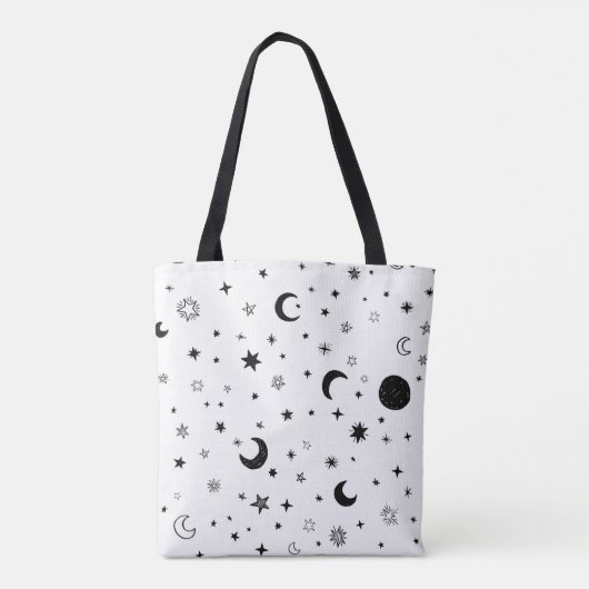 Moon en sterren tote bag (Achterkant)