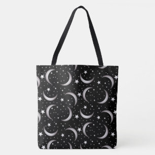 Moon en sterren tote bag