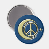 Moon en sterren voor vrede magneet (Voorkant / Achterkant)