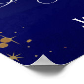 Moon en sterren welkom baby shower poster (Hoek)