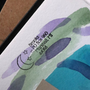 Moon en sterren  zelfinktende stempel