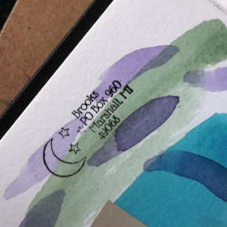 Moon en sterren zelfinktende stempel