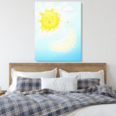 Moon en Sun Canvas Afdruk (Insitu (Slaapkamer))