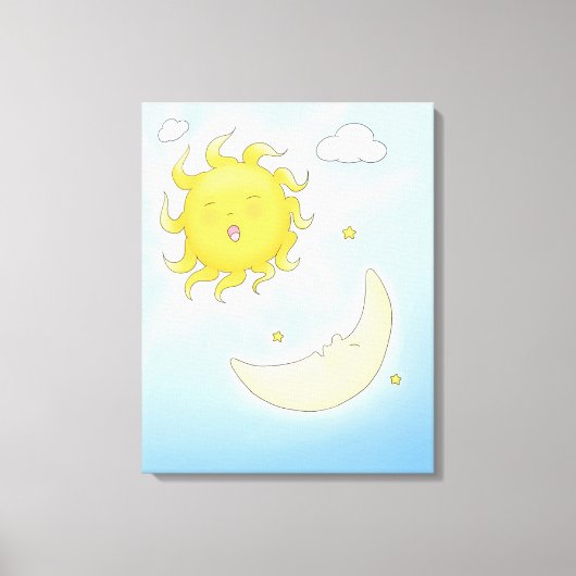 Moon en Sun Canvas Afdruk (Voorkant)