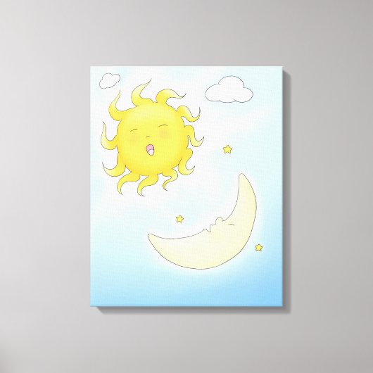 Moon en Sun Canvas Afdruk (Voorkant)