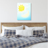 Moon en Sun Canvas Afdruk (Insitu (Slaapkamer))