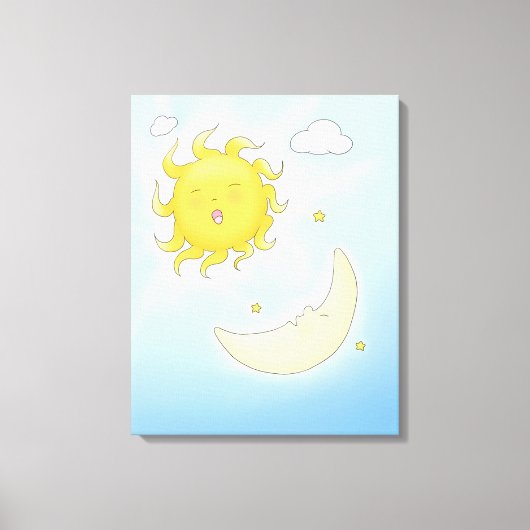 Moon en Sun Canvas Afdruk (Voorkant)