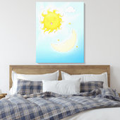 Moon en Sun Canvas Afdruk (Insitu (Slaapkamer))