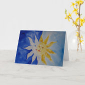 Moon en Sun Kaart (Gele Bloem)