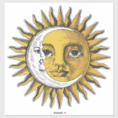 Moon en Sun Sticker (Vel)