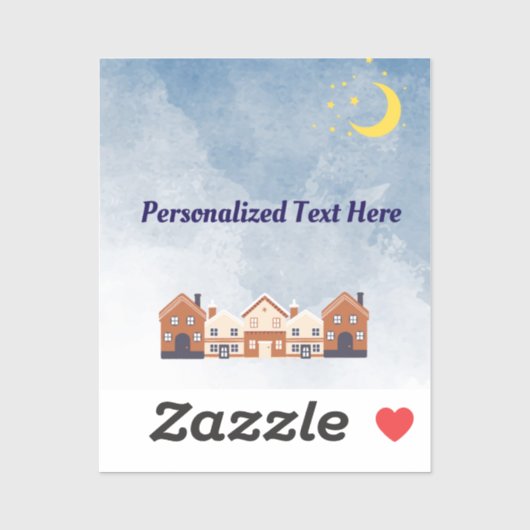 Moon en Sun Sticker (Vel)