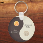 Moon en Sun | Yin-Yang Sleutelhanger (Voorkant)