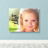 Moon en Terug | Fotocanvas Moederdag Canvas Afdruk (Insitu (Houten vloer))