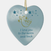 Moon en Terug Keramisch Ornament (Rechts)