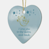 Moon en Terug Keramisch Ornament (Links)