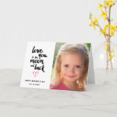 Moon en Terug | Moederdag Foto-Wenskaart Kaart (Gele Bloem)